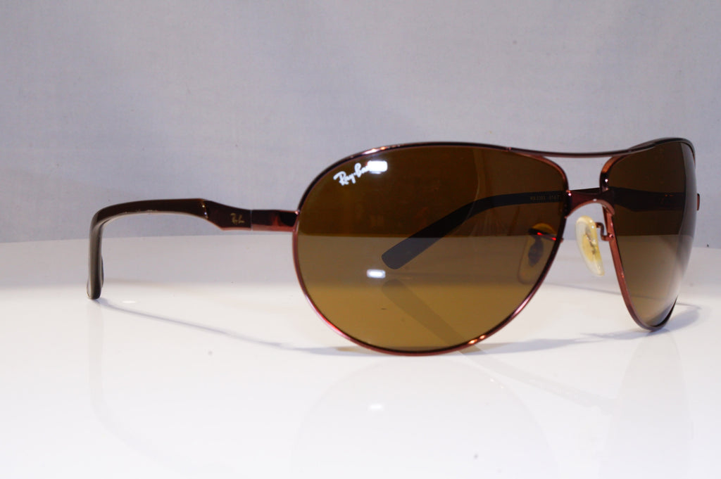 RAY-BAN Mens Designer Sunglasses Brown Pilot RB 3393 014/73 21792