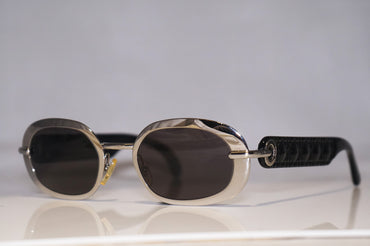 DIOR Vintage 1990 Womens Designer Sunglasses Silver Oval CARLA 24D 15304