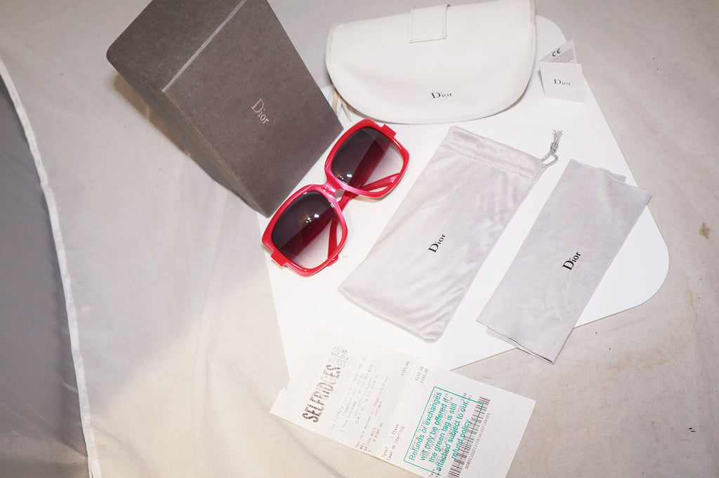DIOR Boxed Womens Designer Sunglasses Red Square DIOR 60S 1 GHO7V 15401