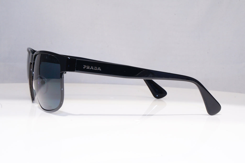 PRADA Mens Polarized Designer Sunglasses Black Square SPR 55S 7AX-5Z1 18214