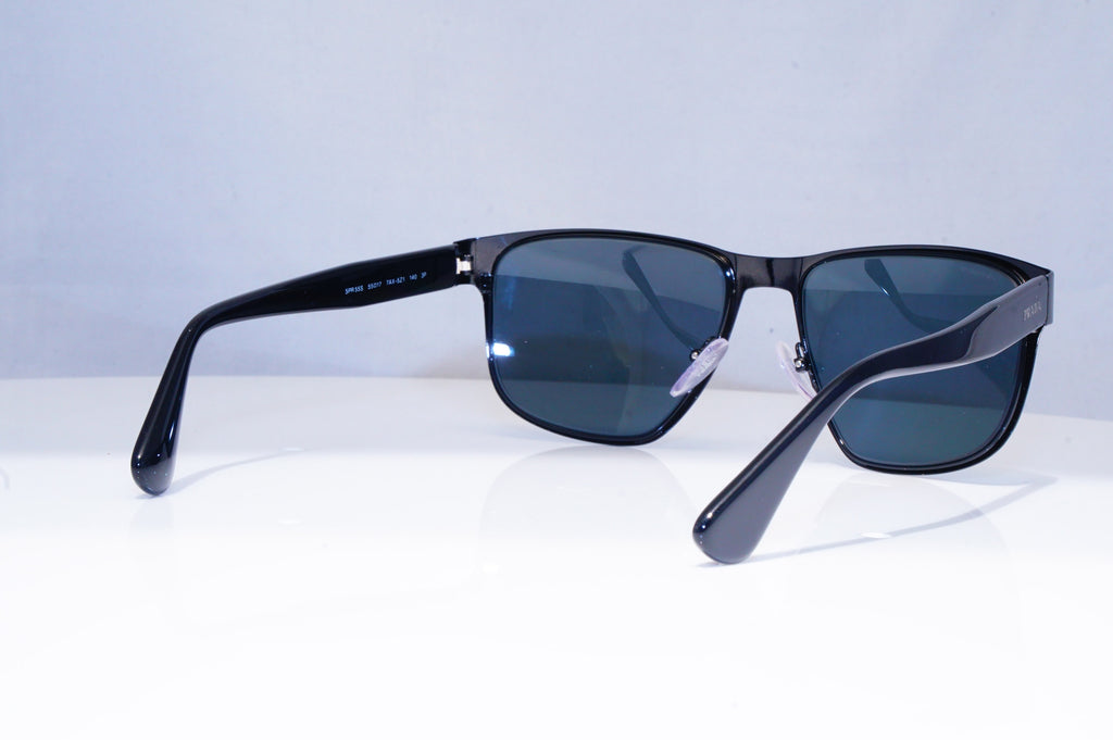 PRADA Mens Polarized Designer Sunglasses Black Square SPR 55S 7AX-5Z1 18214