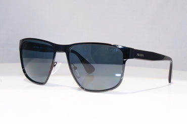 PRADA Mens Polarized Designer Sunglasses Black Square SPR 55S 7AX-5Z1 18214