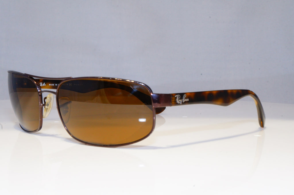 RAY-BAN Mens Polarized Designer Sunglasses Brown Rectangle RB 3445 014/57 20741