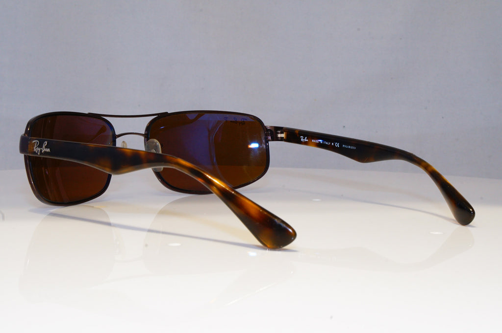 RAY-BAN Mens Polarized Designer Sunglasses Brown Rectangle RB 3445 014/57 20741