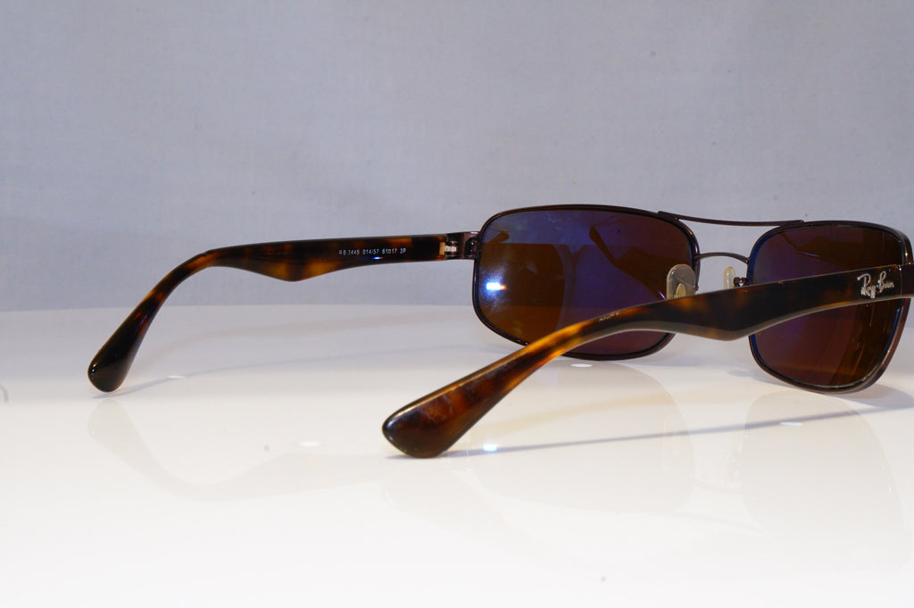 RAY-BAN Mens Polarized Designer Sunglasses Brown Rectangle RB 3445 014/57 20741
