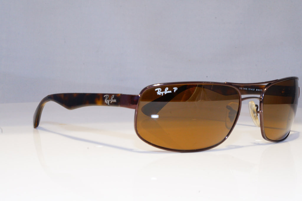 RAY-BAN Mens Polarized Designer Sunglasses Brown Rectangle RB 3445 014/57 20741