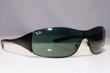 RAY-BAN Mens Vintage 1990 Designer Sunglasses Black Shield RB 3268 006/71 21780