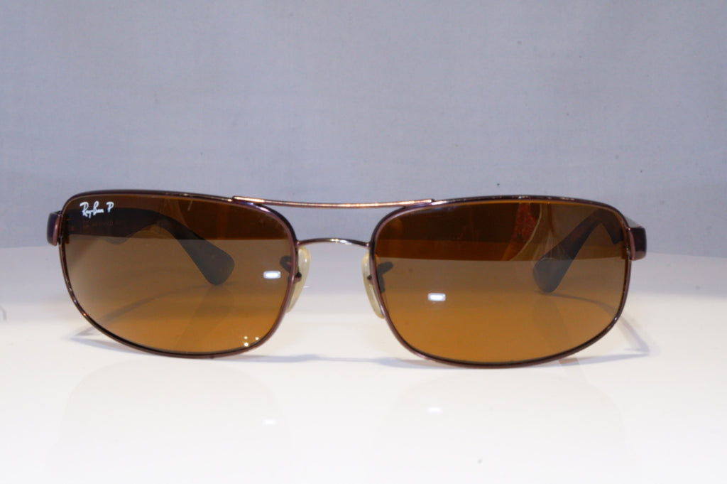 RAY-BAN Mens Polarized Designer Sunglasses Brown Rectangle RB 3445 014/57 20741