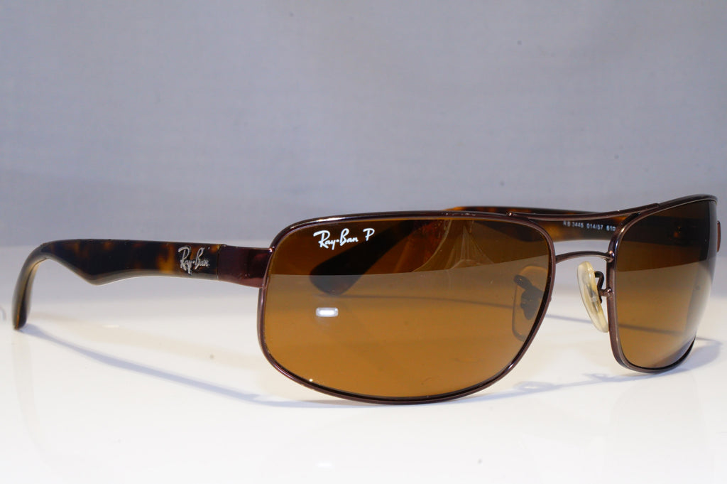 RAY-BAN Mens Polarized Designer Sunglasses Brown Rectangle RB 3445 014/57 20741