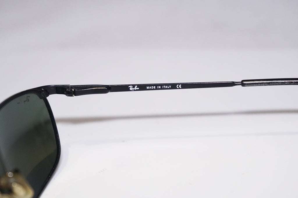 RAY-BAN 1990 Vintage Mens Designer Sunglasses Black Rectangle RB 3132 006 15387