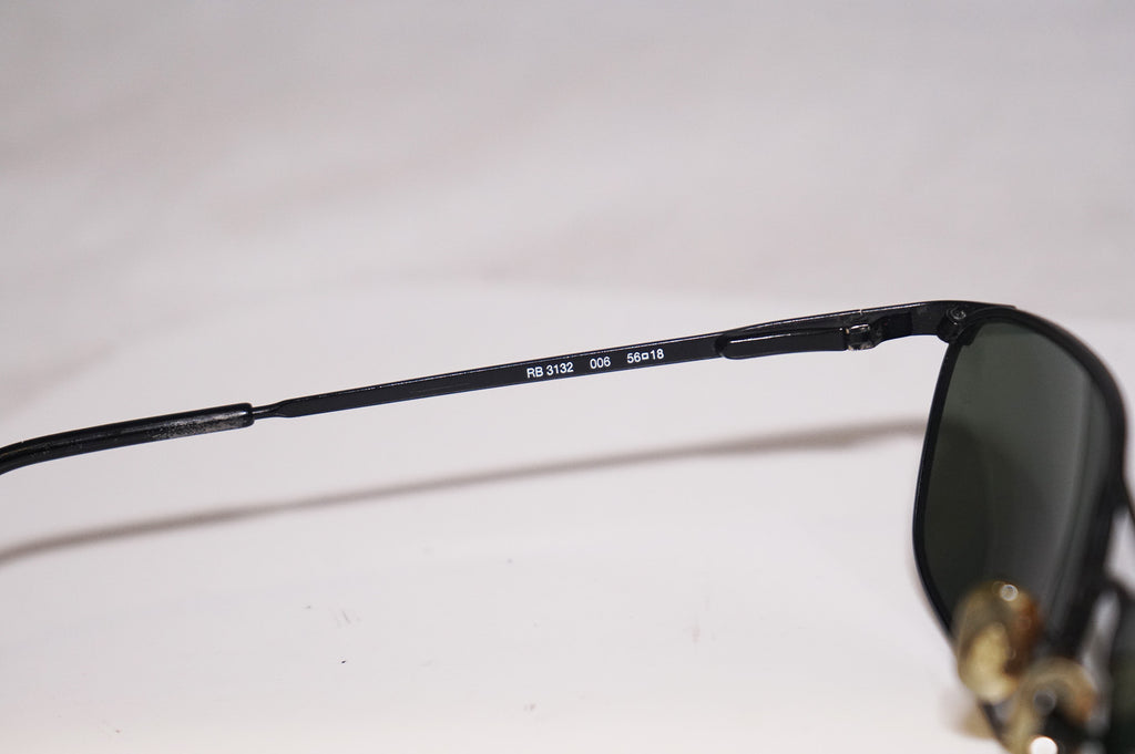 RAY-BAN 1990 Vintage Mens Designer Sunglasses Black Rectangle RB 3132 006 15387