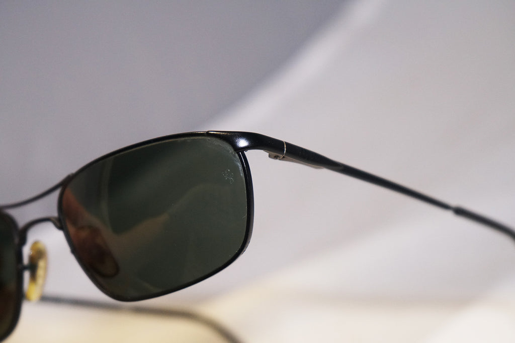 RAY-BAN 1990 Vintage Mens Designer Sunglasses Black Rectangle RB 3132 006 15387