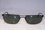 RAY-BAN 1990 Vintage Mens Designer Sunglasses Black Rectangle RB 3132 006 15387