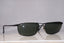 RAY-BAN 1990 Vintage Mens Designer Sunglasses Black Rectangle RB 3132 006 15387