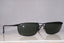 RAY-BAN 1990 Vintage Mens Designer Sunglasses Black Rectangle RB 3132 006 15387