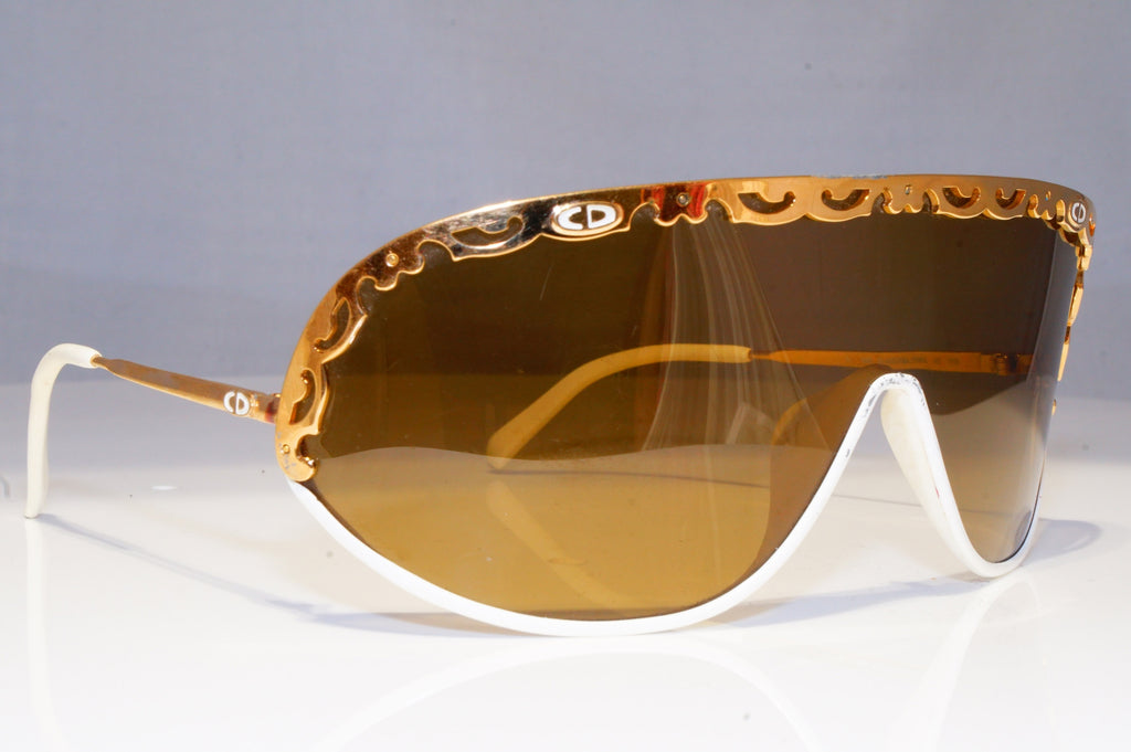 CHRISTIAN DIOR Mens Womens Polarized Vintage Sunglasses Gold WHITE 2501 47 20744