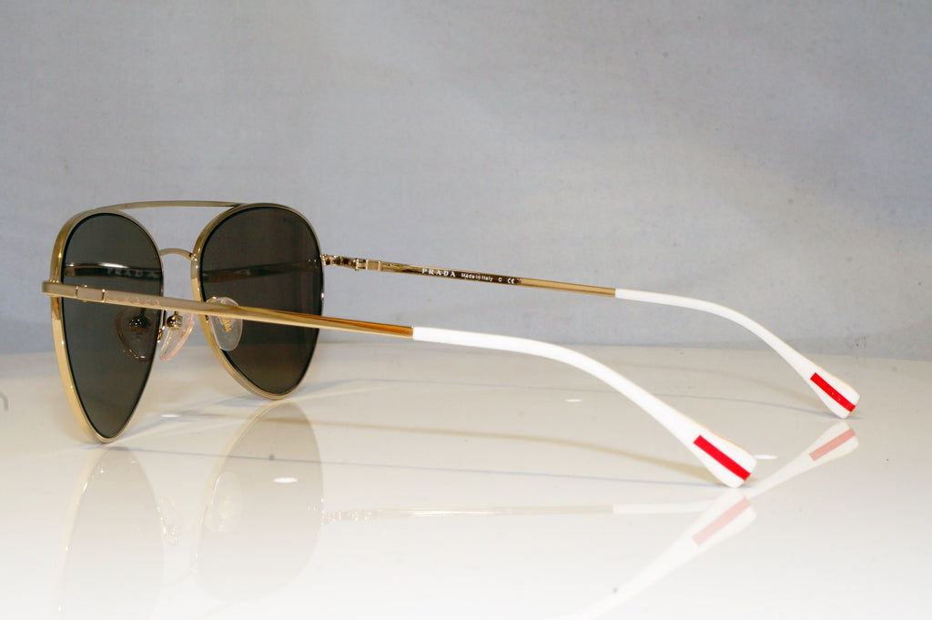 PRADA Mens Designer Sunglasses Gold Aviator SPS 50S ZVN-1CO 17554
