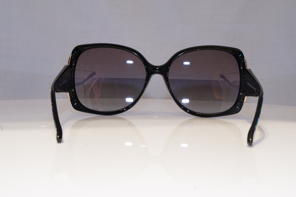 BVLGARI Womens Oversized Designer Sunglasses Black Square FLORAL 8078 901 20739