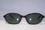 RAY-BAN 1990 Vintage Mens Designer Sunglasses Black Oval W2836 Blk 15386