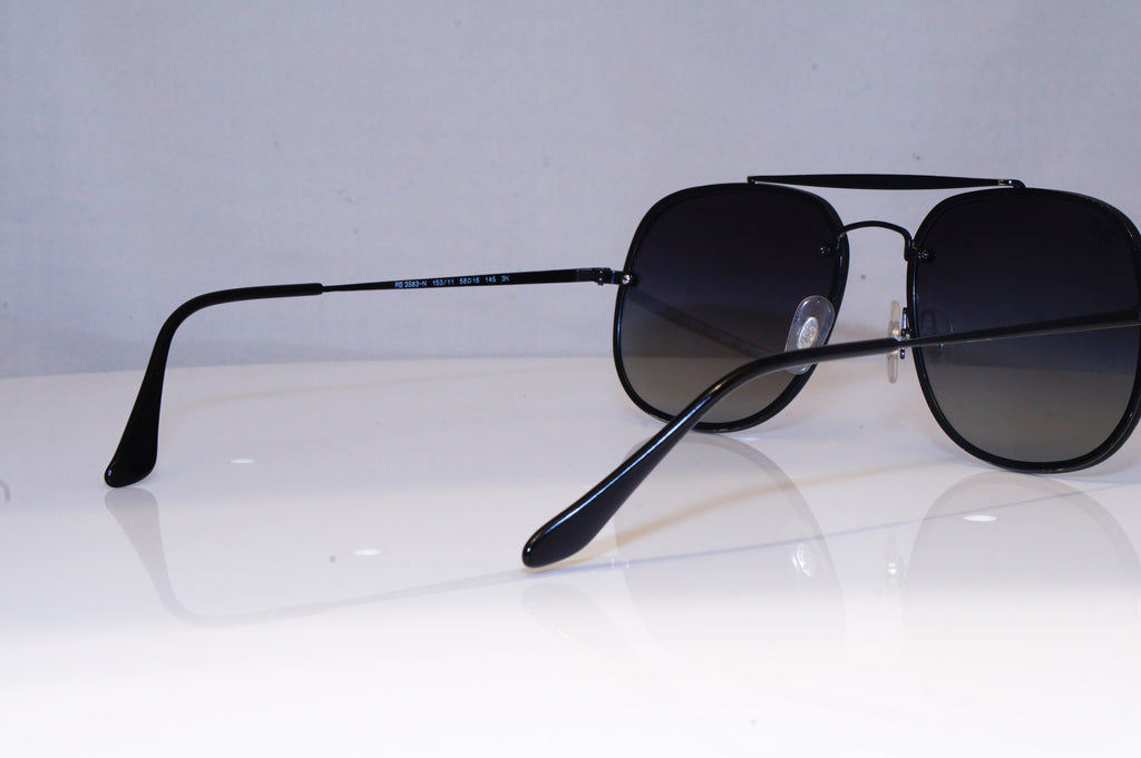 RAY-BAN Mens Designer Sunglasses Black Pilot FLATS RB 3583 153/11 19718