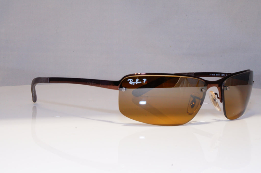 RAY-BAN Mens Polarized Mirror Sunglasses Brown FLIGHT RB 3239 014/84 21262