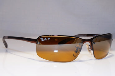RAY-BAN Mens Polarized Mirror Sunglasses Brown FLIGHT RB 3239 014/84 21262