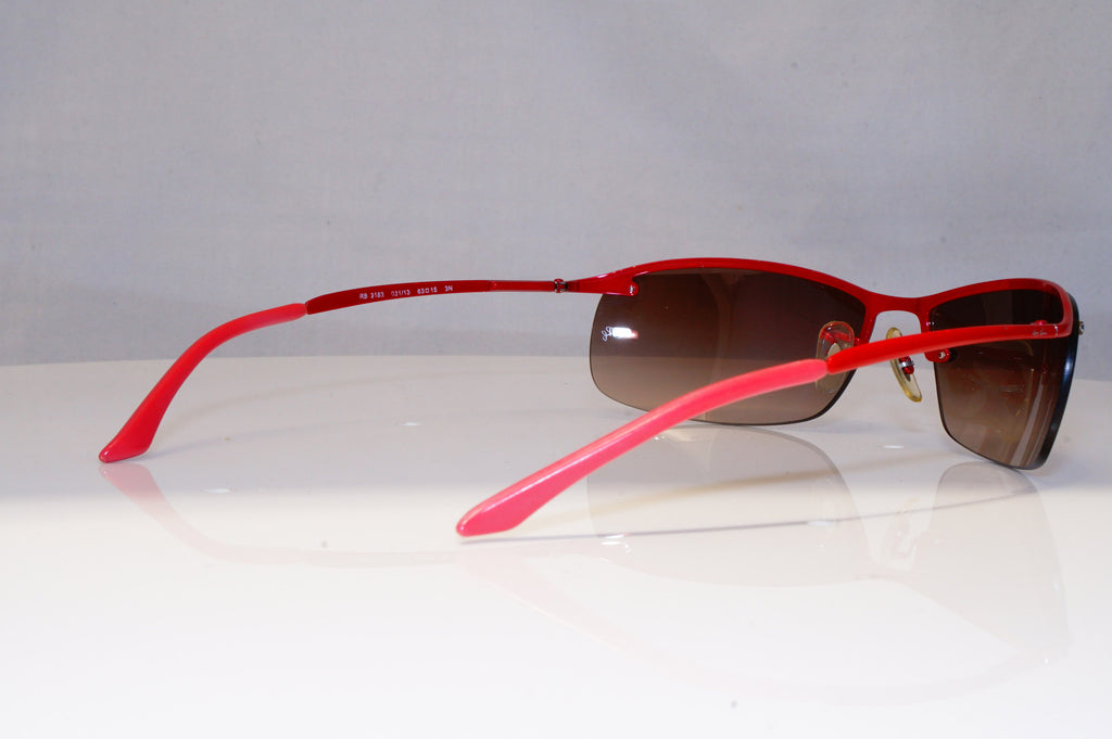RAY-BAN Mens Designer Sunglasses Red Wrap FLIGHT RB 3183 031/13 22062