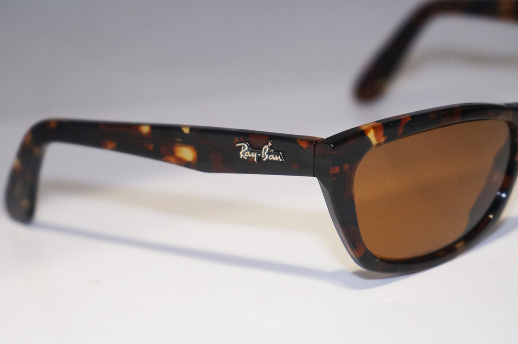 RAY-BAN 1990 Vintage Womens Designer Sunglasses Brown Cat Eye W1438 WPAW 15577