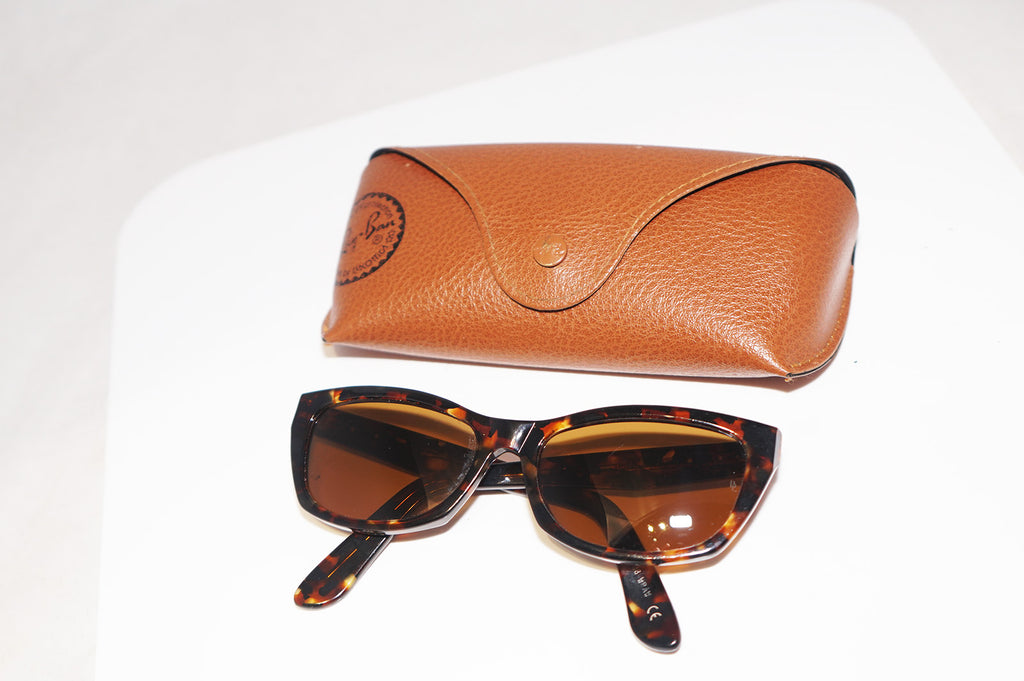 RAY-BAN 1990 Vintage Womens Designer Sunglasses Brown Cat Eye W1438 WPAW 15577