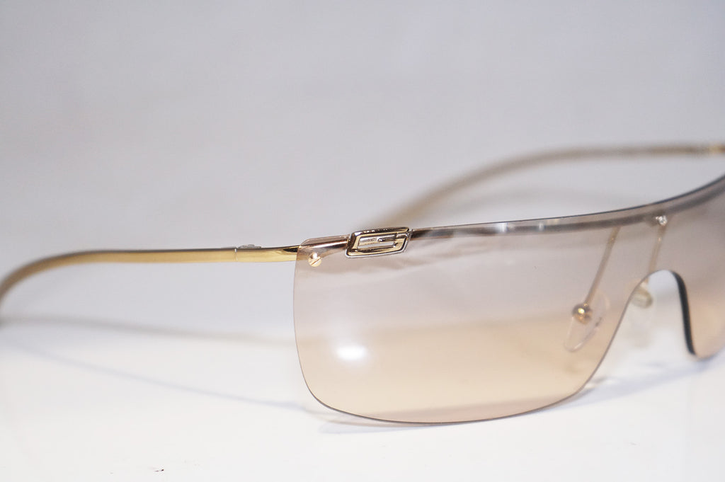 GUCCI 1990 Vintage Mens Designer Sunglasses Gold Shield GG 1719 57716 15588
