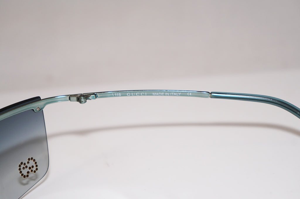 GUCCI Vintage Mens Unisex Designer Sunglasses Teal Wrap GG 2653 L7E 16369