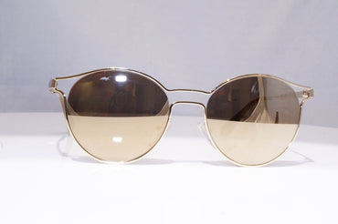 PRADA Womens Mirror Designer Sunglasses Gold Round SPE 62S ZVN-1CO 18201