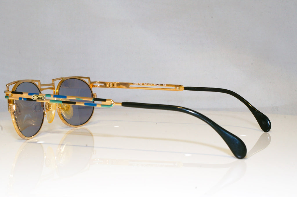 CAZAL Mens Vintage 1990 Designer Sunglasses Gold Rectangle 759 475 17500