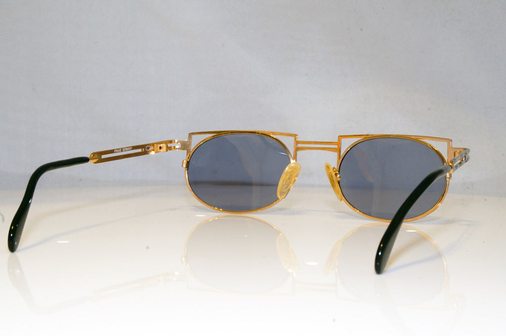 CAZAL Mens Vintage 1990 Designer Sunglasses Gold Rectangle 759 475 17500