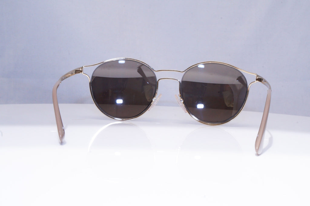 PRADA Womens Mirror Designer Sunglasses Gold Round SPR 62S ZVN-1C0 18237