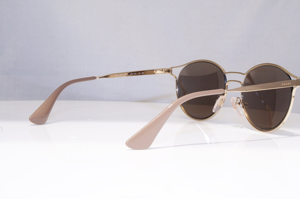 PRADA Womens Mirror Designer Sunglasses Gold Round SPR 62S ZVN-1C0 18237