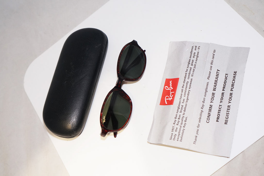 RAY-BAN 1990 Vintage Mens Designer Sunglasses Brown Oval W2838 BRN 15569