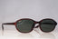 RAY-BAN 1990 Vintage Mens Designer Sunglasses Brown Oval W2838 BRN 15569