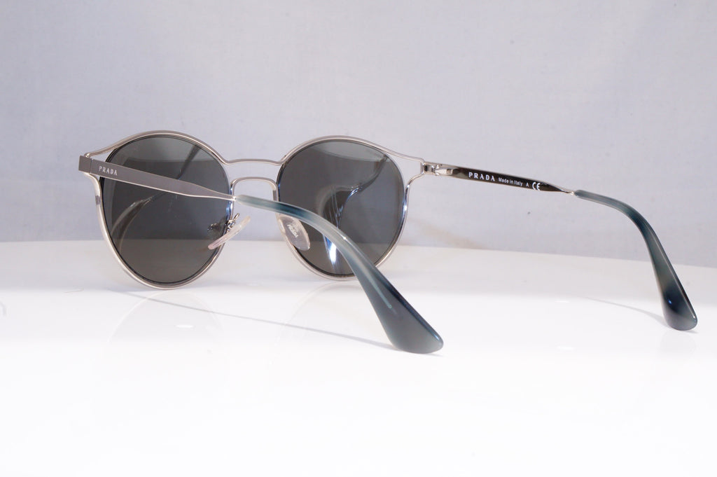 PRADA Womens Mirror Designer Sunglasses Silver Round SPR 62S 1BC-2B0 18311