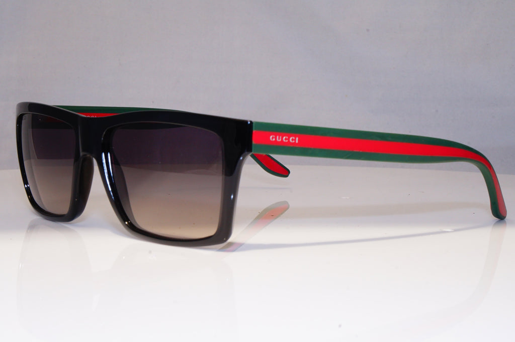 GUCCI Mens Designer Sunglasses Black Rectangle GG 1013 54DDX 22051