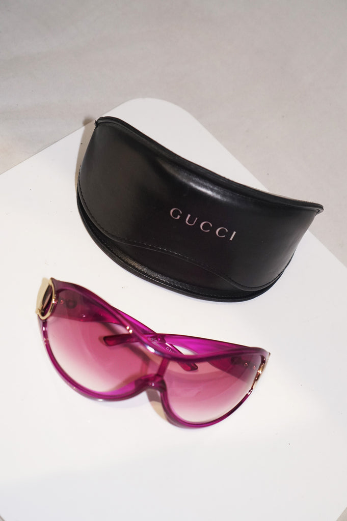 GUCCI Womens Designer Sunglasses Violet Shield GG 2561 PT2 15591