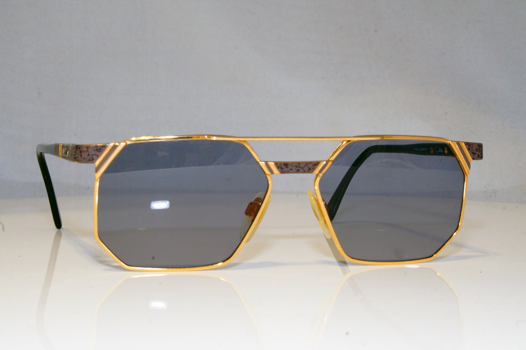 CAZAL Mens Vintage 1990 Designer Sunglasses Gold Square 245 602 17503