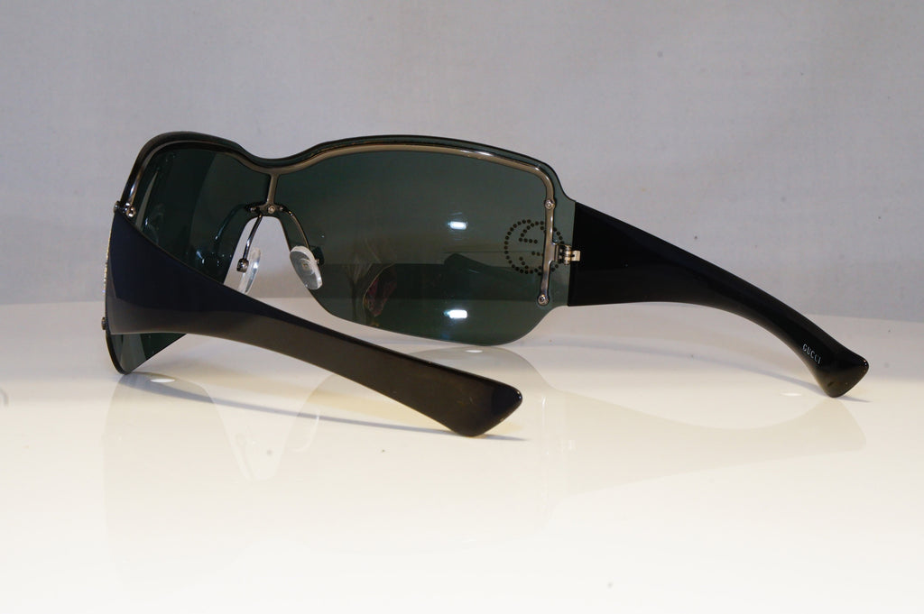 GUCCI Womens Diamante Designer Sunglasses Black Shield GG 1825 BLC95 20697