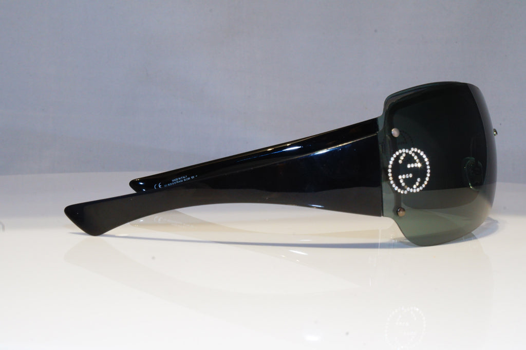 GUCCI Womens Diamante Designer Sunglasses Black Shield GG 1825 BLC95 20697