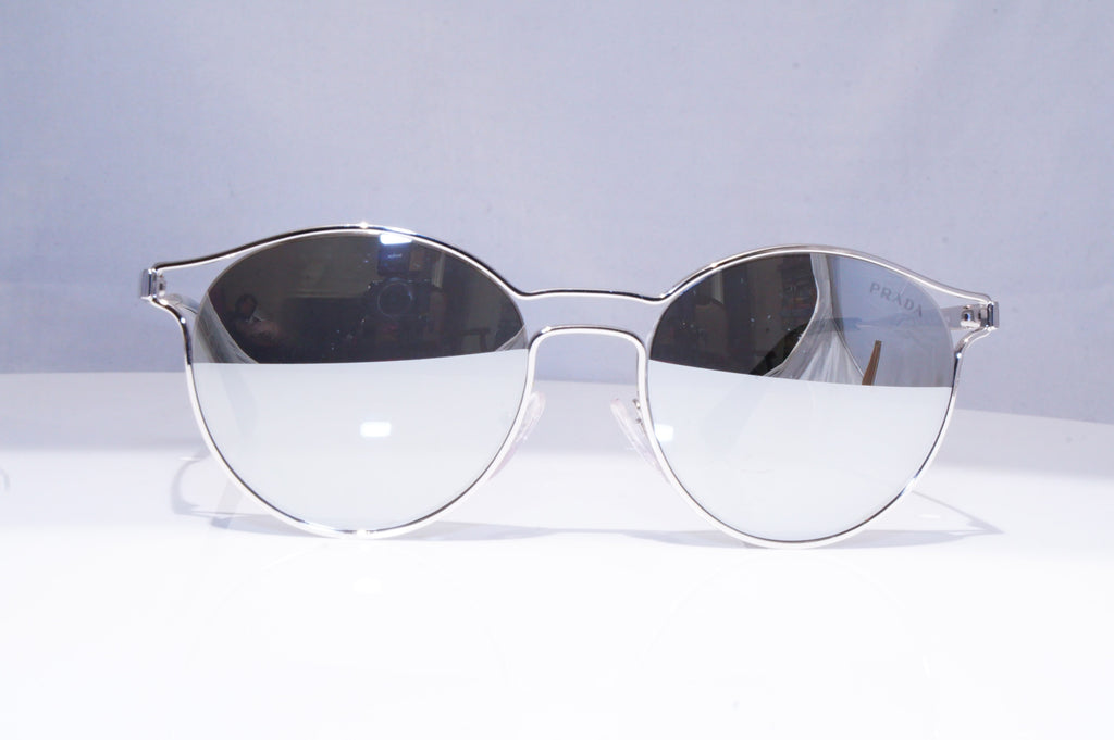 PRADA Mens Womens Unisex Designer Sunglasses Silver Round SPR 62S 1BC-2BO 18235