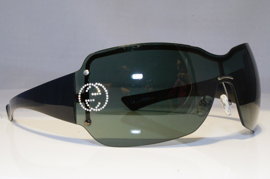 GUCCI Womens Diamante Designer Sunglasses Black Shield GG 1825 BLC95 20697