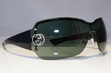 GUCCI Womens Diamante Designer Sunglasses Black Shield GG 1825 BLC95 20697