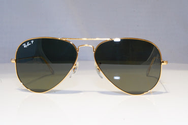 RAY-BAN Mens Polarized Designer Sunglasses Gold AVIATOR RB 3025 001/58 19400