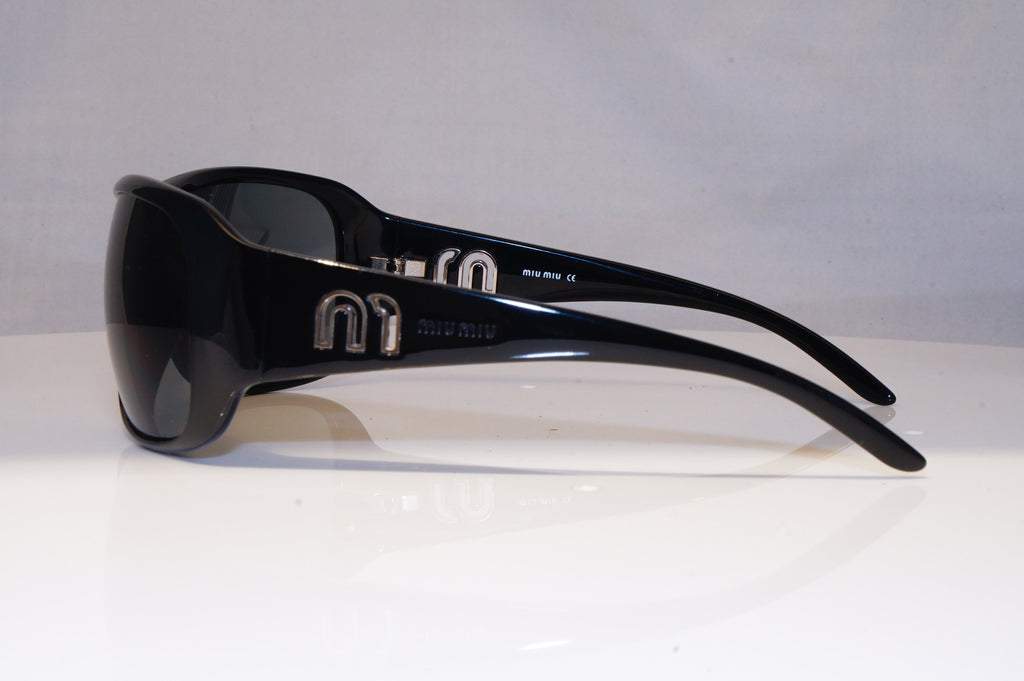 MIU MIU Womens Designer Sunglasses Black Wrap SMUO8H 1AB-1A1 22061