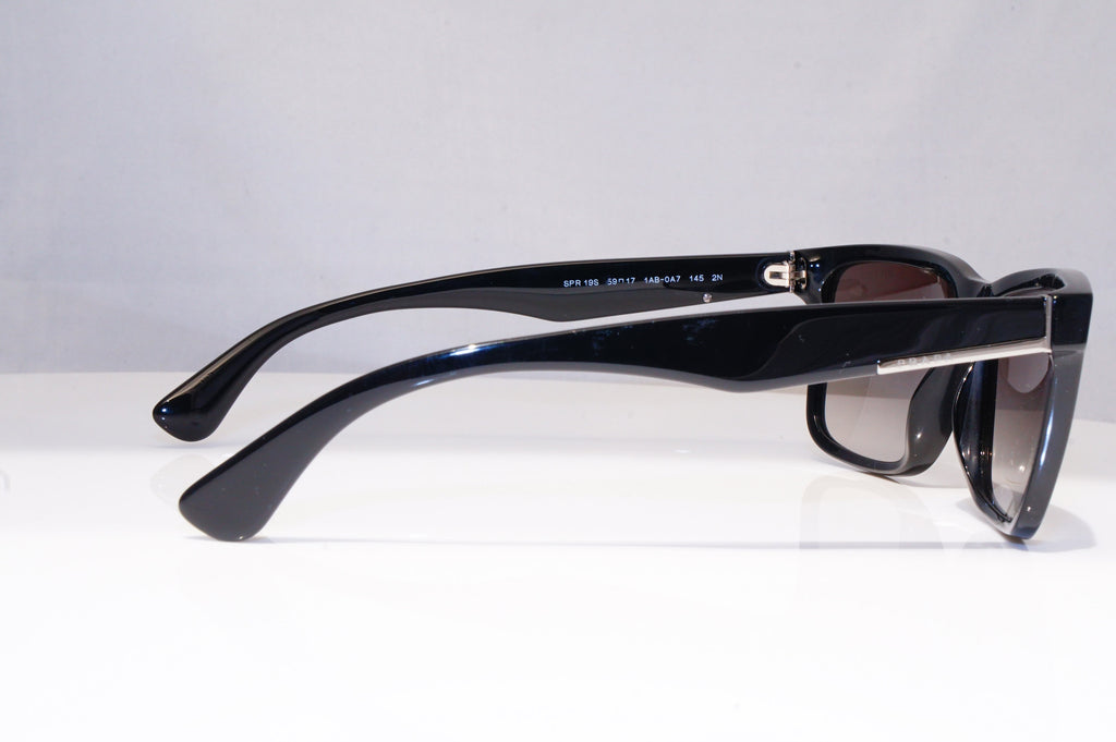 PRADA Mens Designer Sunglasses Black Rectangle SPR 19S 1AB-0A7 18263